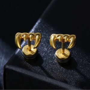 Baby Vampire Fang Earrings flat back